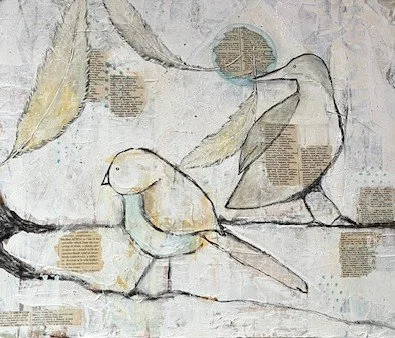 Feathers, Mixed Media, 20 x 24 in.