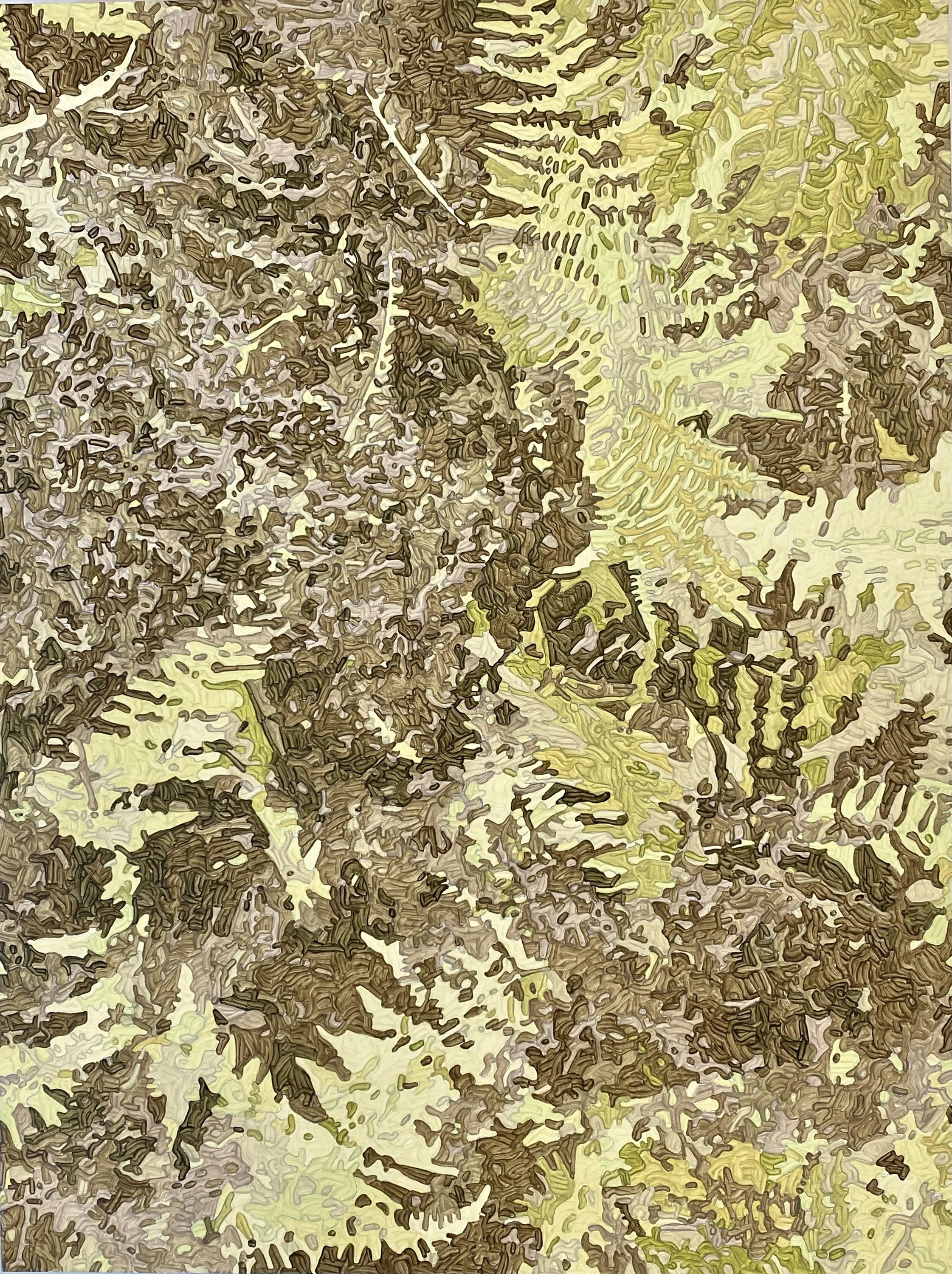 New Canaan Fernscape No. 3, acrylic on Clayboard panel, 16 x 12 in.