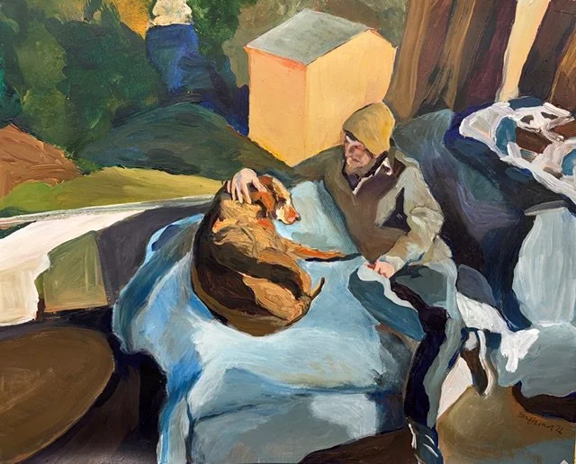Heart to Heart, acrylic on paper, 14 x 17 in.