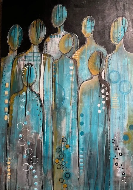 Group, Acrylic Paint, 24 x 36 in.