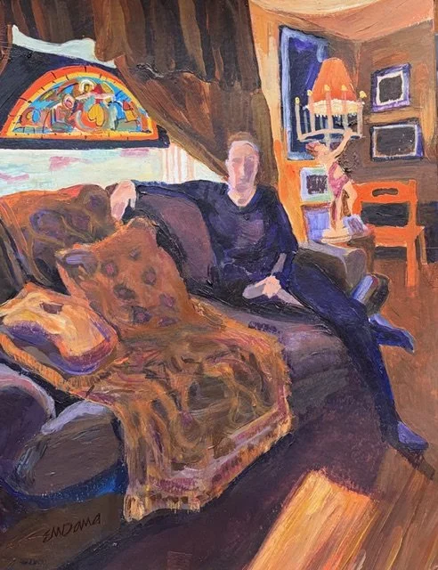 The Thrifter, acrylic on paper, 11 x 14 in.