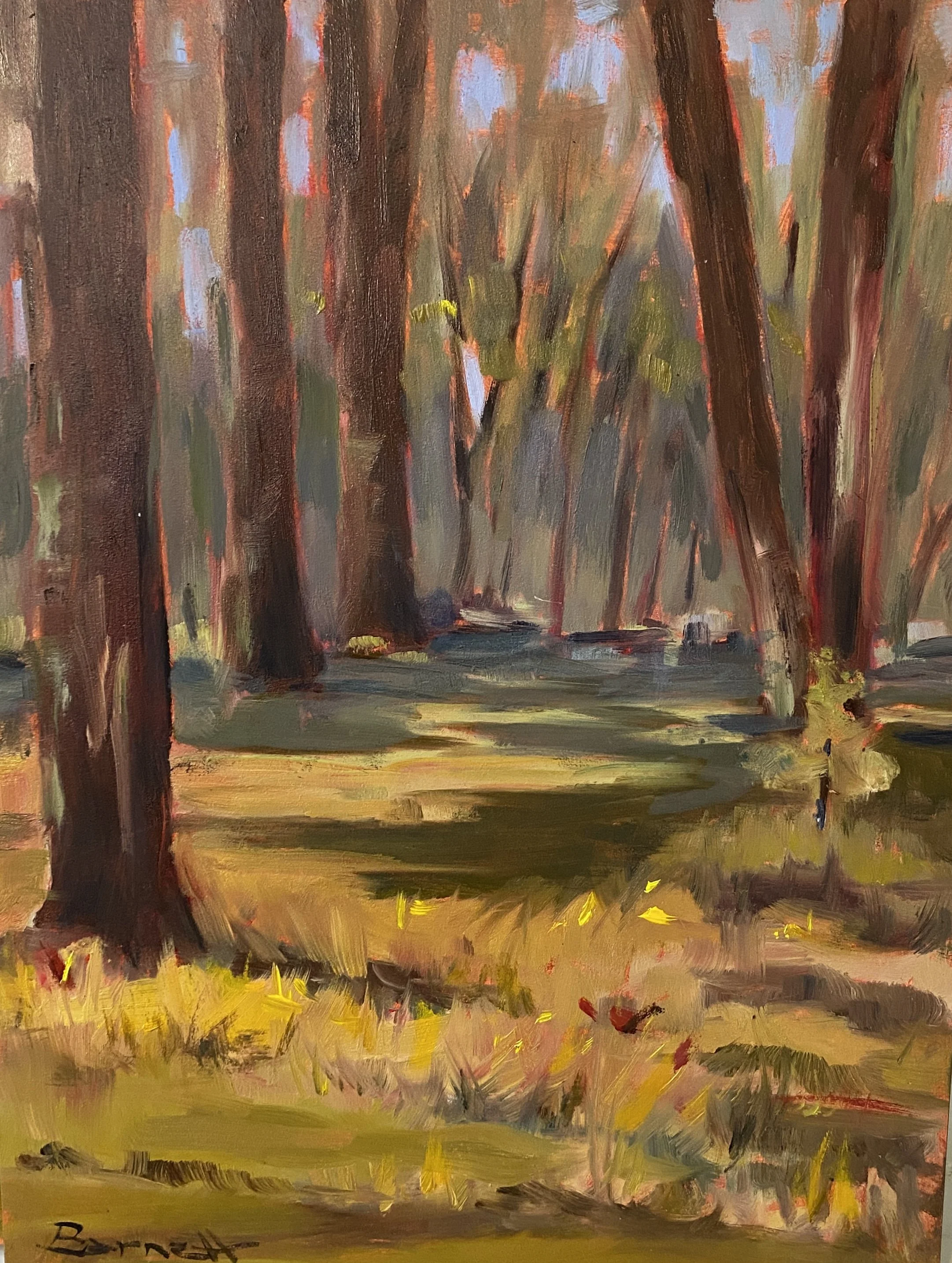 Jenny's Woods, oil on panel, 9 x 12 in.