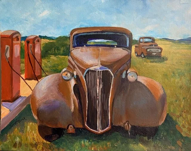 1937 Chevy, acrylic on paper, 11 x 14 in.