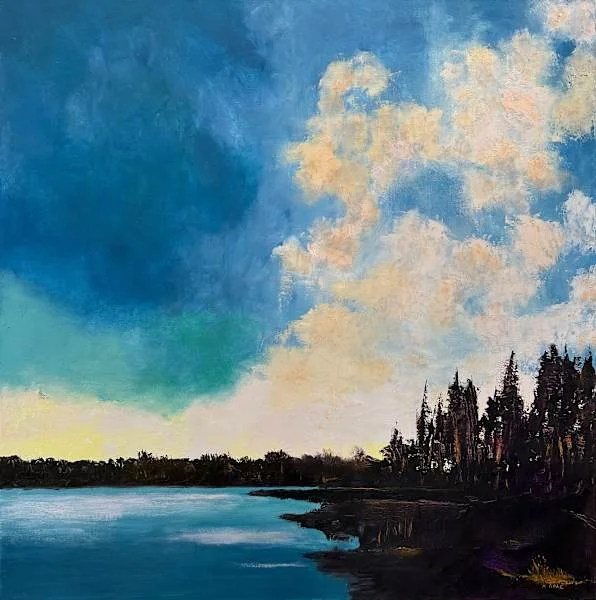 Tidal Marsh, oil on linen, 30 x 30 in.