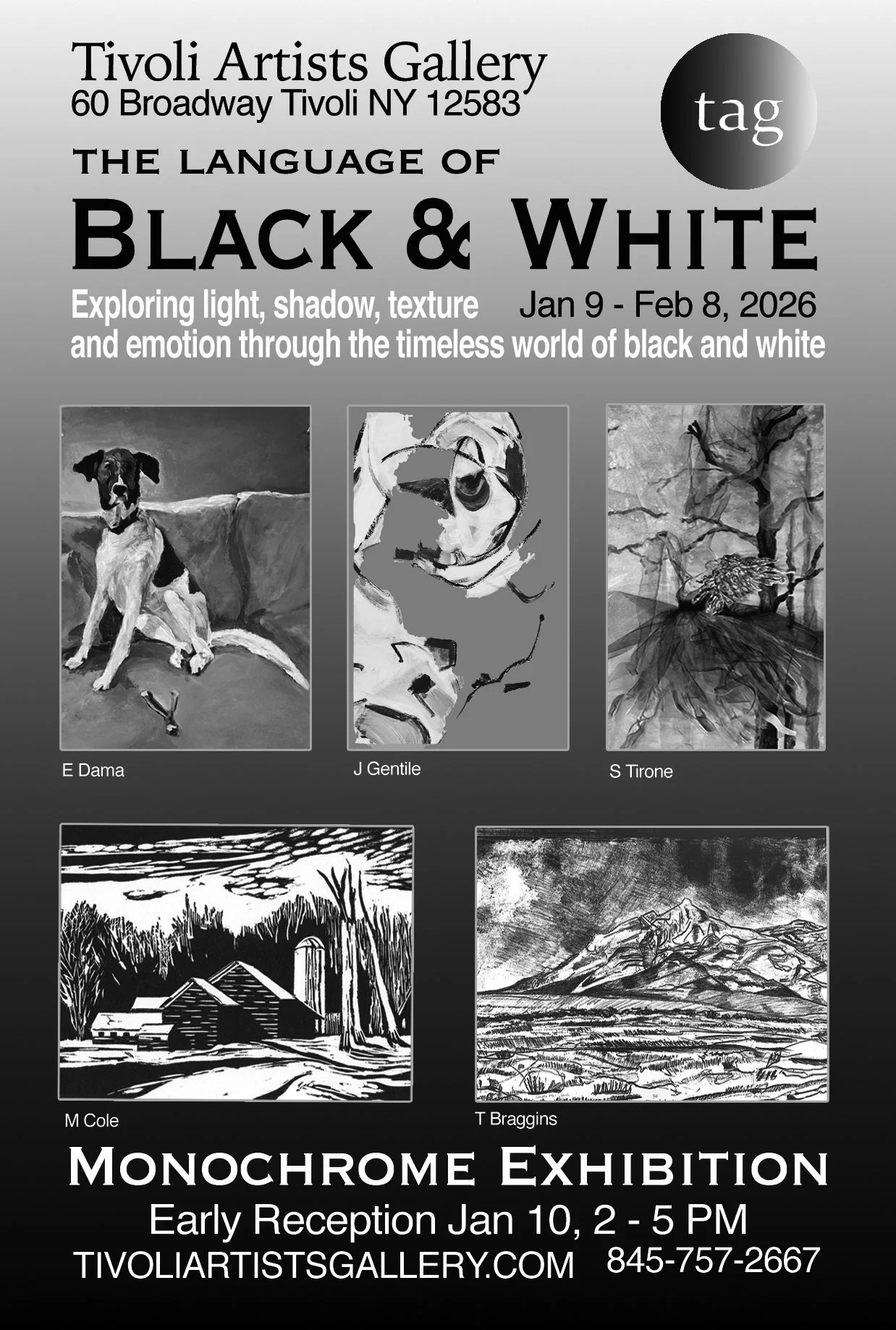 Black & White postcard