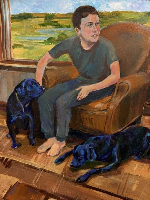Companions, acrylic on paper, 11 x 14 in.