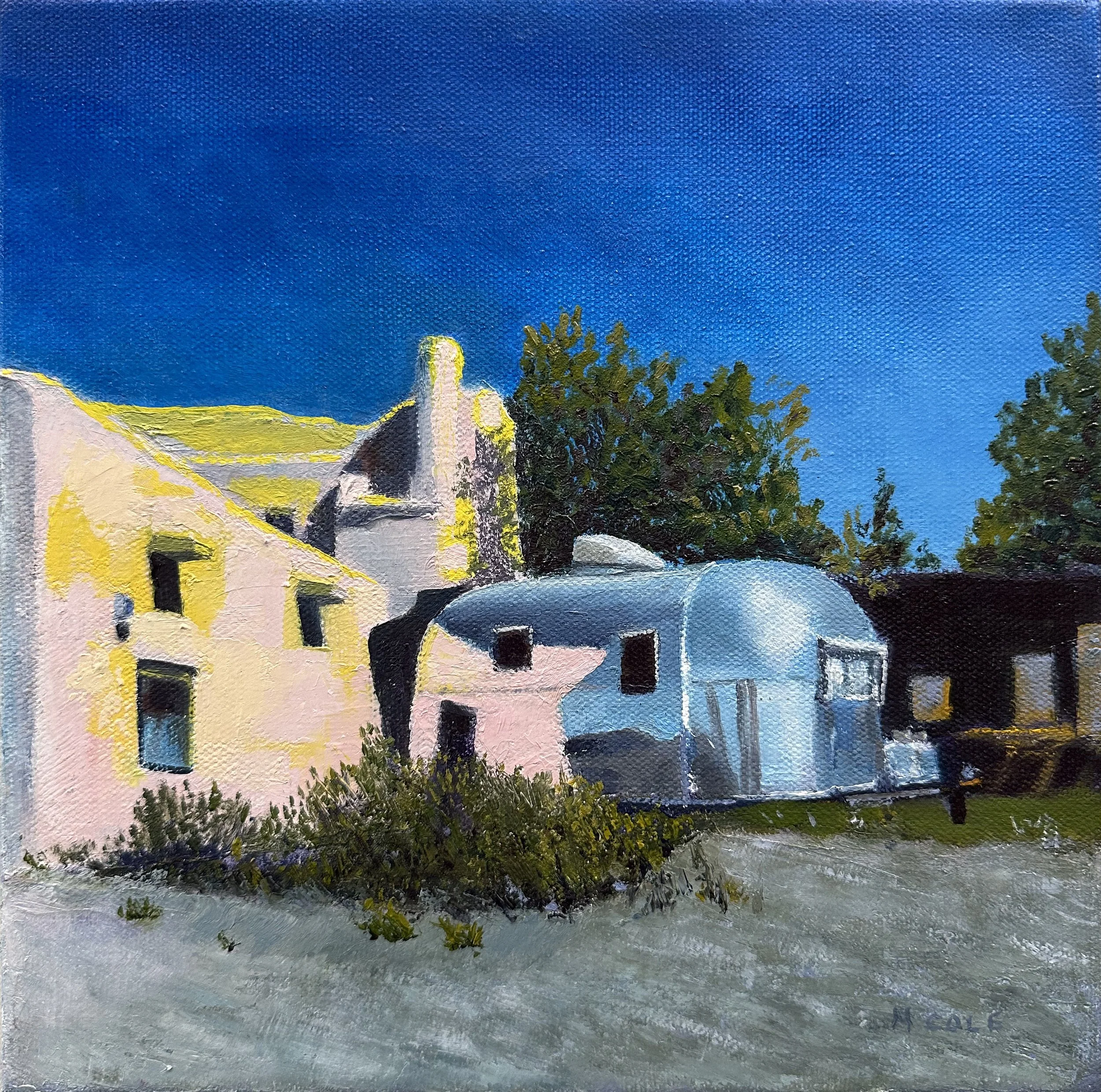 Travel Dreams, oil on canvas, 10 x 10 in.