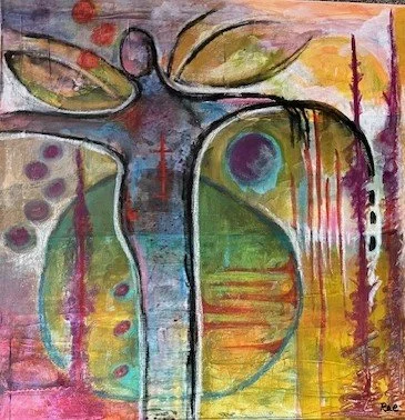 Angelica, Acrylic Paint, 20 x 20 in.