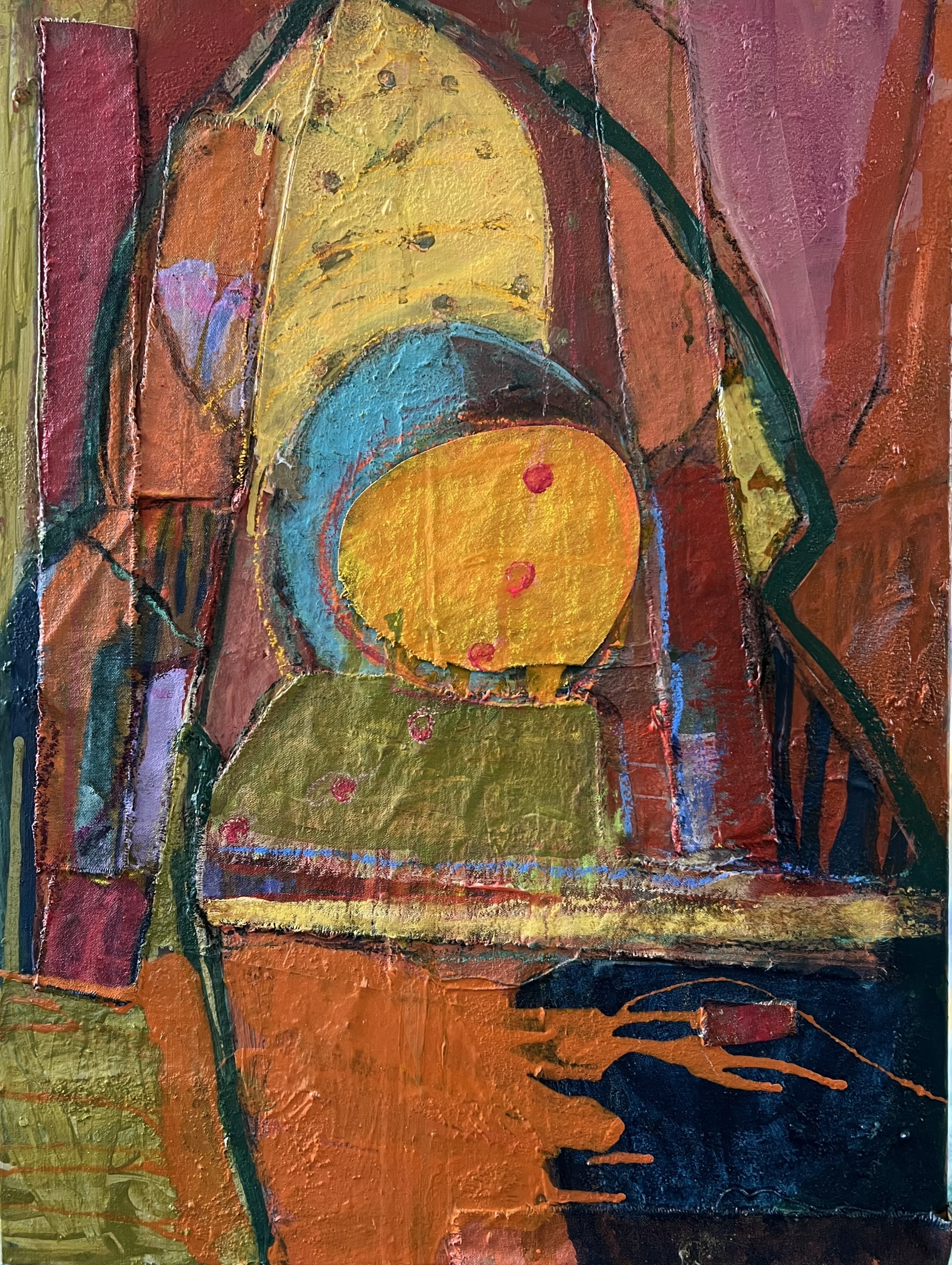 Abracadabra, acrylic & mixed media on canvas, 18 x 24 in.