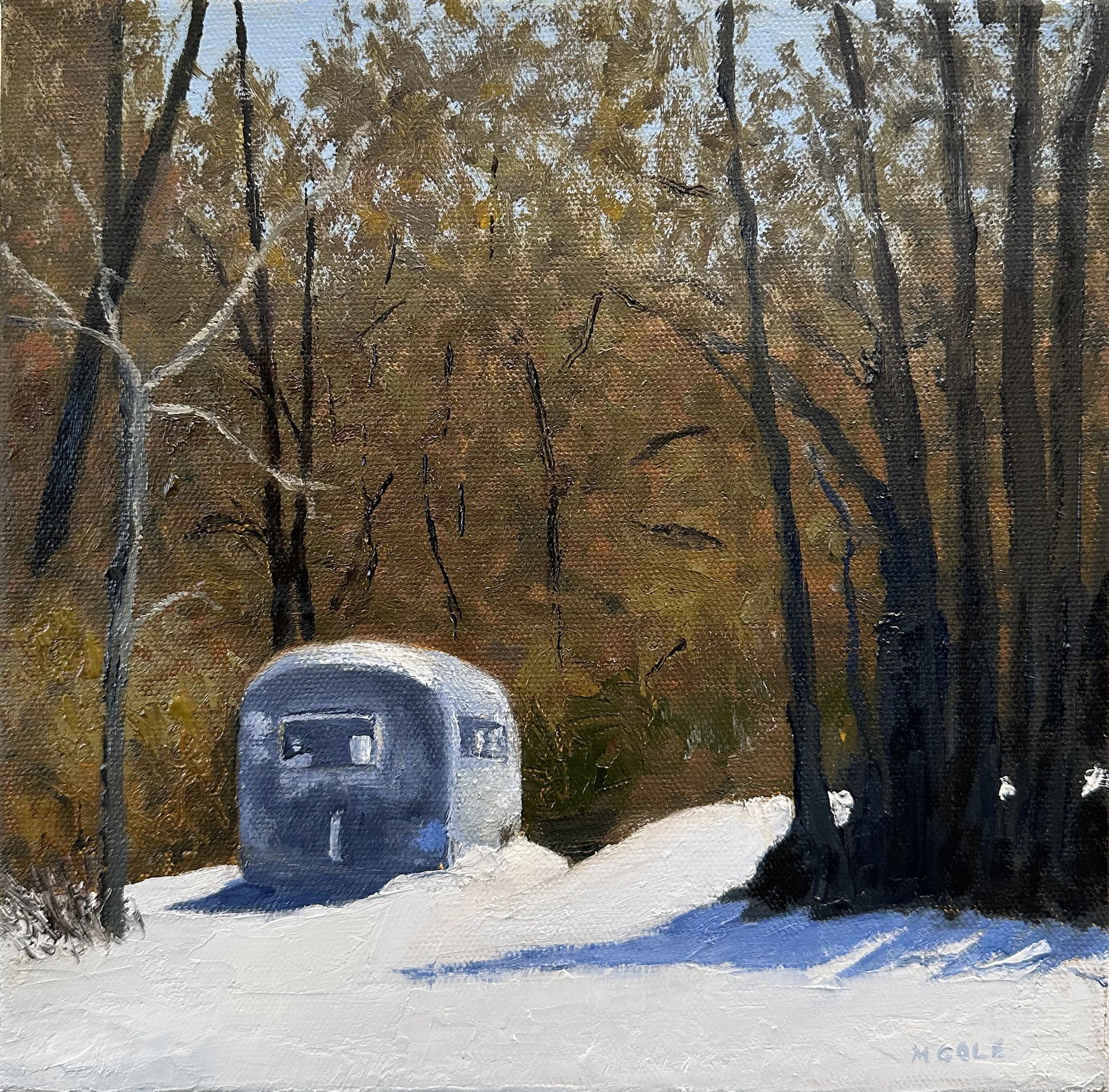 Anybody Home?, oil on canvas, 10 x 10 in.