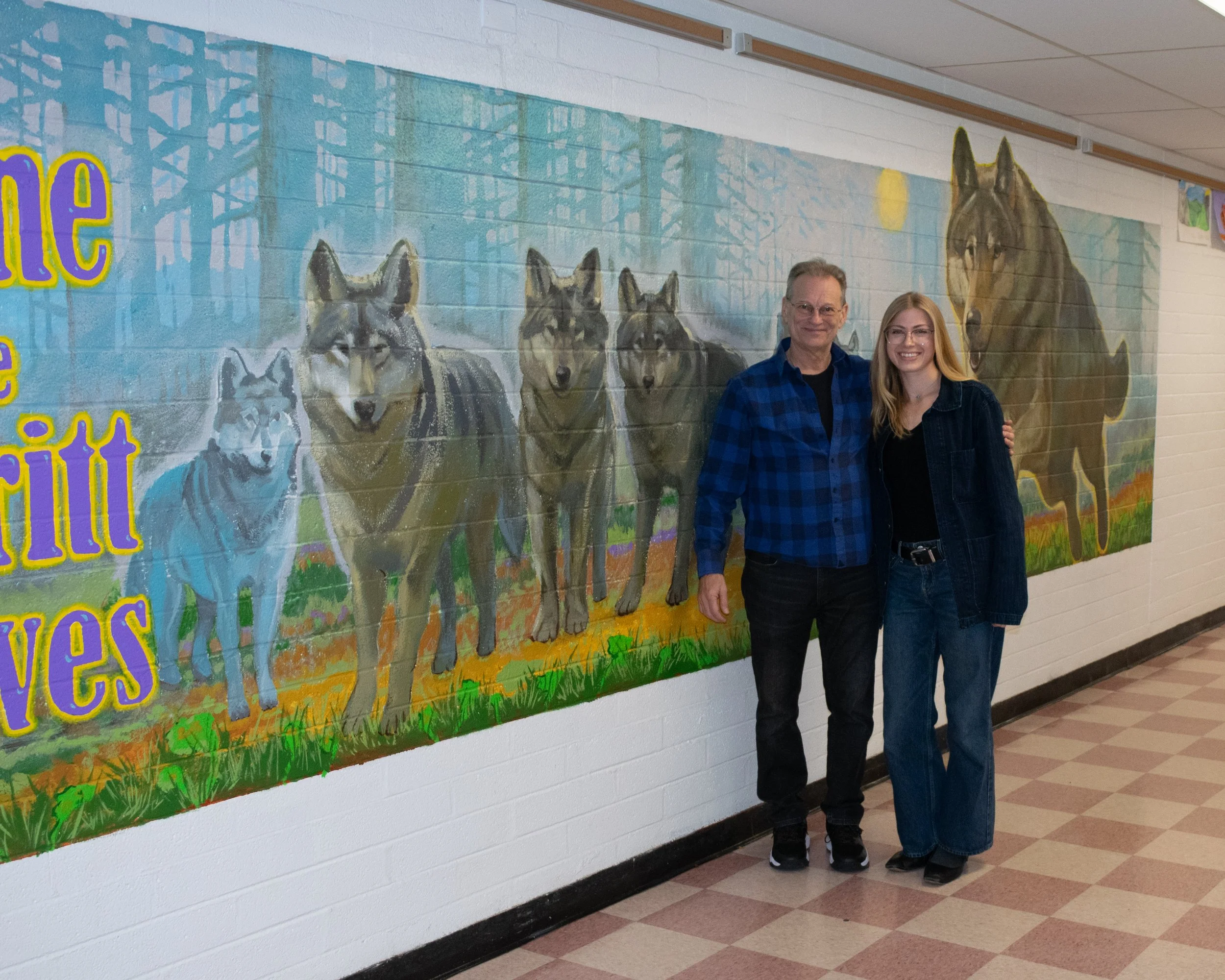 I paint murals around PA with my retired high school teacher, Mr. Nap!