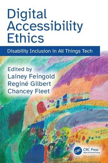 Disability Inclusion in All Things Tech. A colorful painting curved lines of bright colors