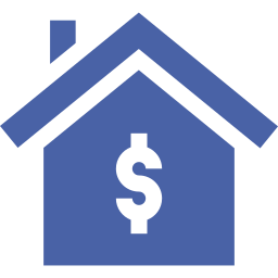 A house icon with a dollar sign inside, representing real estate or property value.