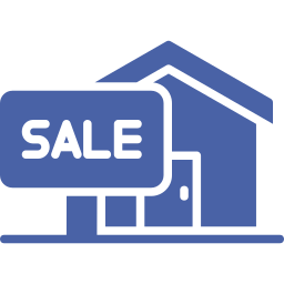 A house with a sale sign in front of it