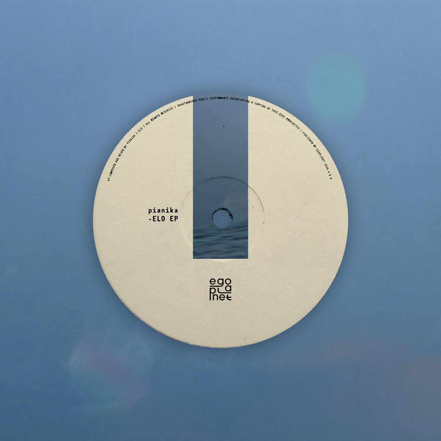 ELO EP vinyl sticker cover art + blue background