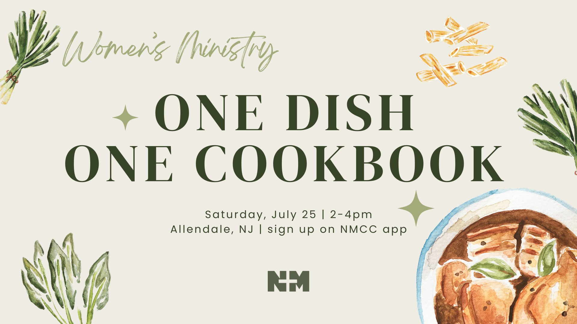 Women's Ministry: One Dish, One Cookbook