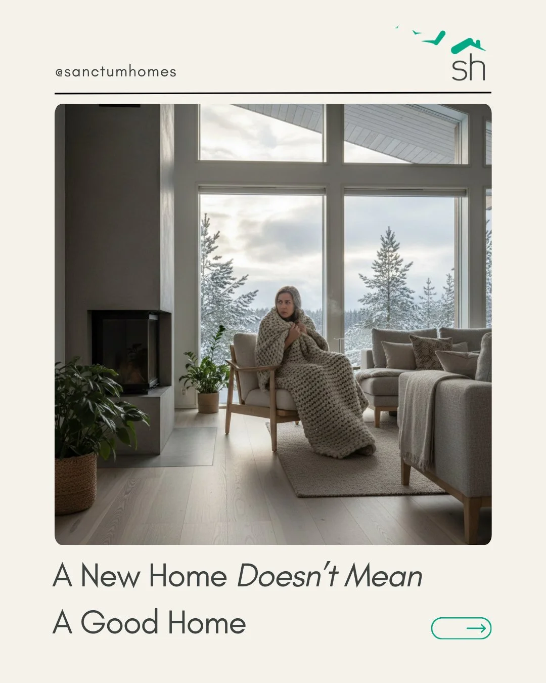 Just because a home is brand new doesn&rsquo;t mean it&rsquo;s actually built well.⁠
Seriously, the shiny tiles and fresh paint can fool anyone. But the real comfort?⁠
It comes from the stuff you can&rsquo;t see&hellip; airtightness, proper insulatio