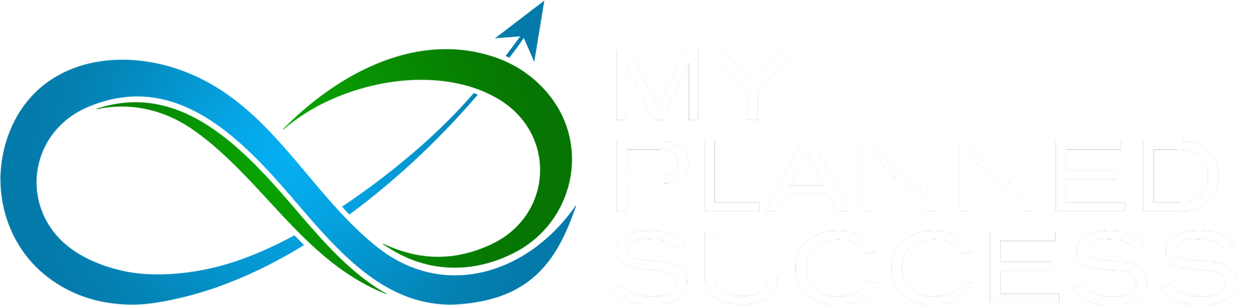 An illustration of a clock with a green arrow pointing to the 12 o'clock position, alongside the words "My Planned Success" in large font.