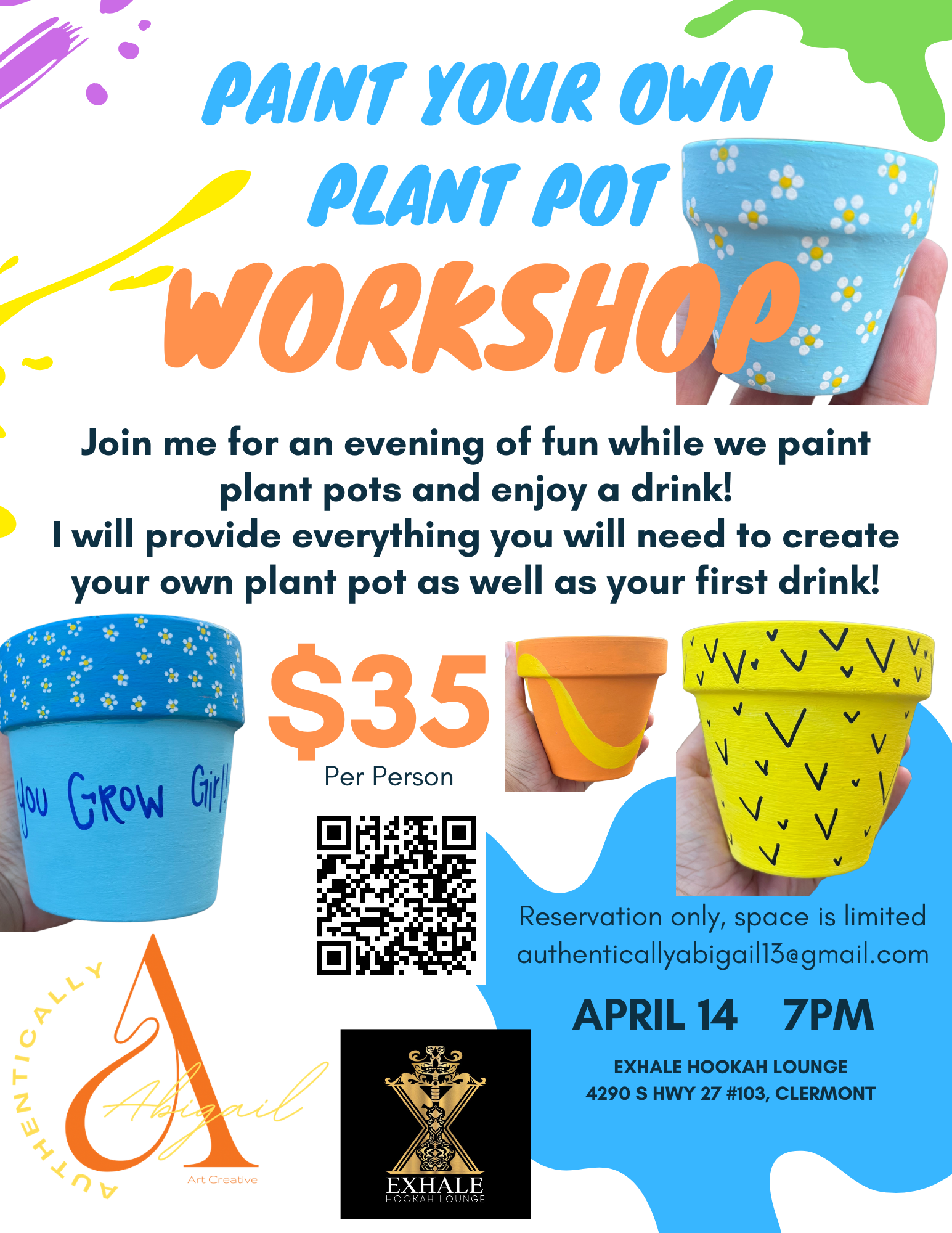 April Paint & Sip - Exhale Hookah Lounge