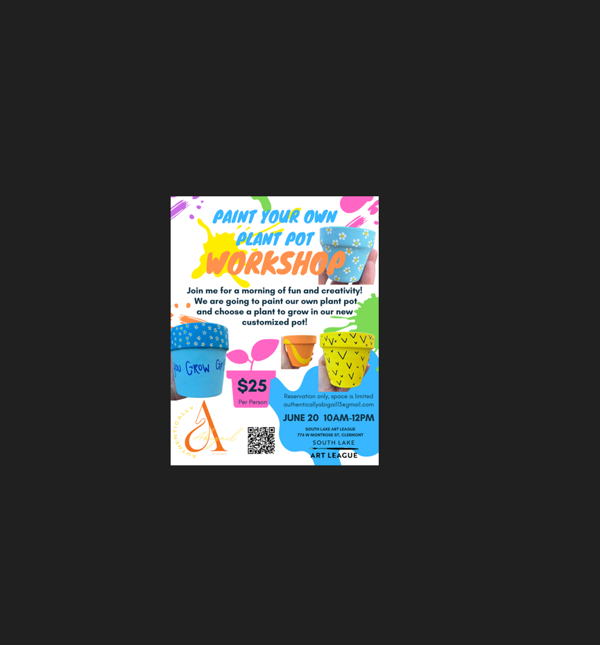 Plant Pot Painting Workshop