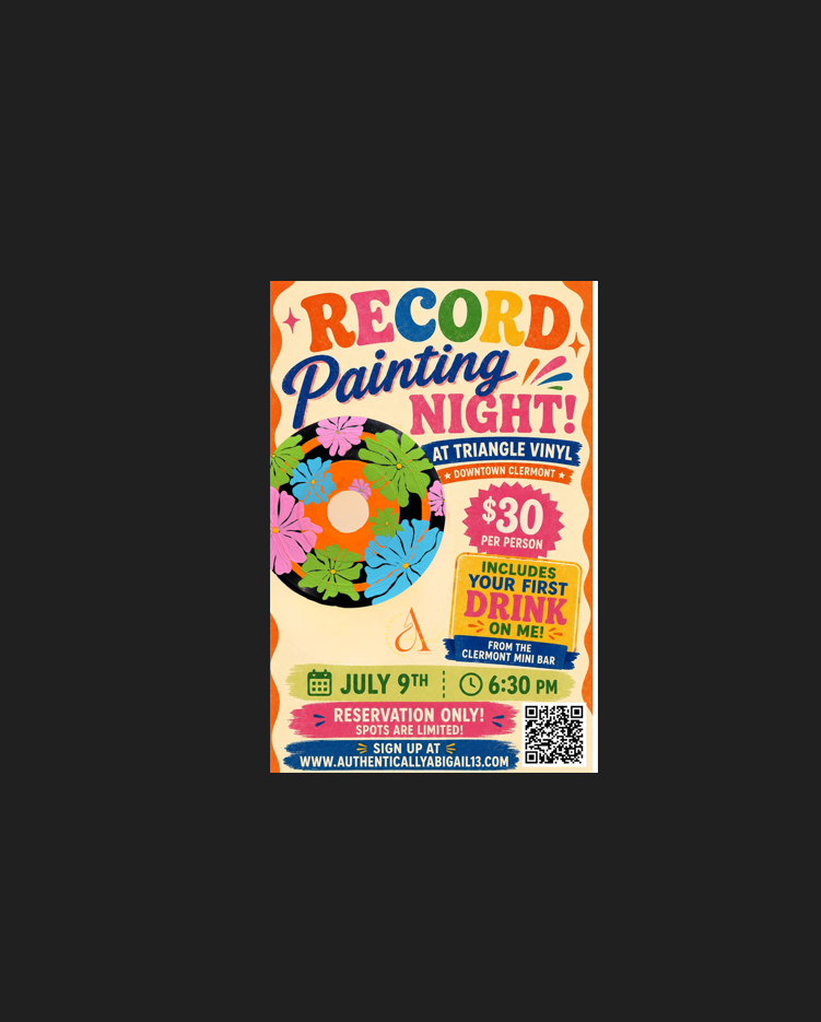 Paint & Sip - Record Painting