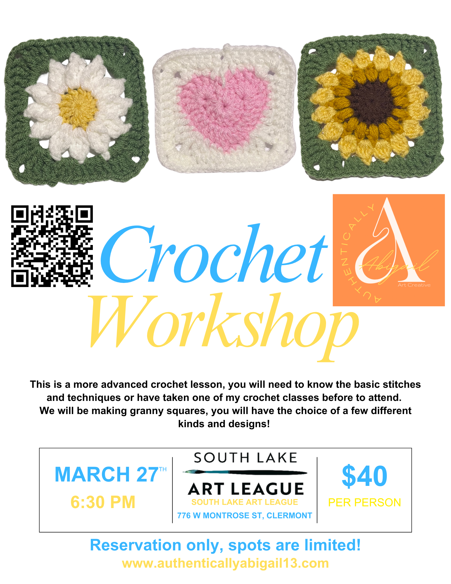 Granny Square Crochet Workshop