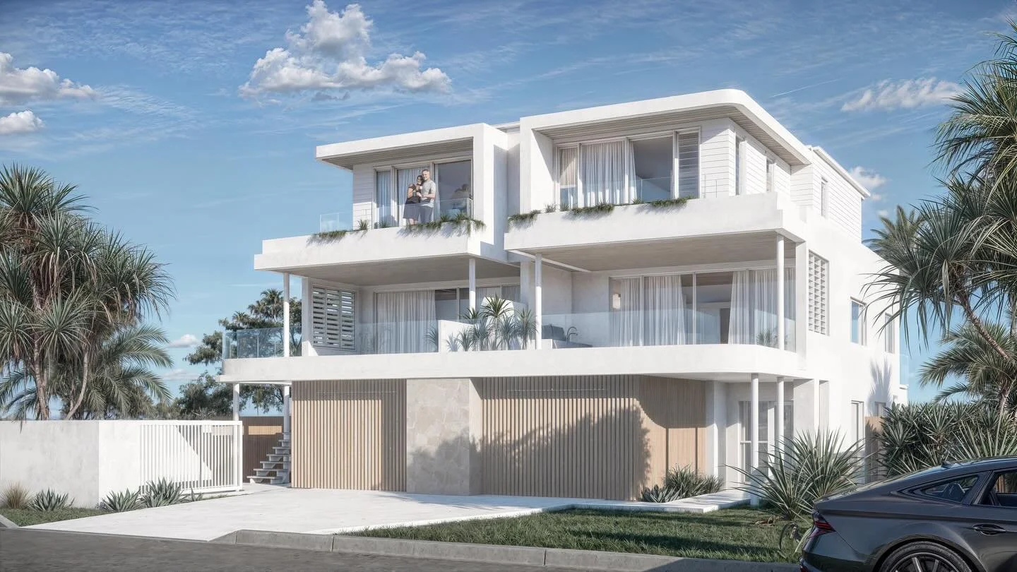 Excited to showcase one of our latest designs ✨
This three storey duplex is set to make a statement on the beachfront in Buddina and we&rsquo;re very excited to see this one come together!