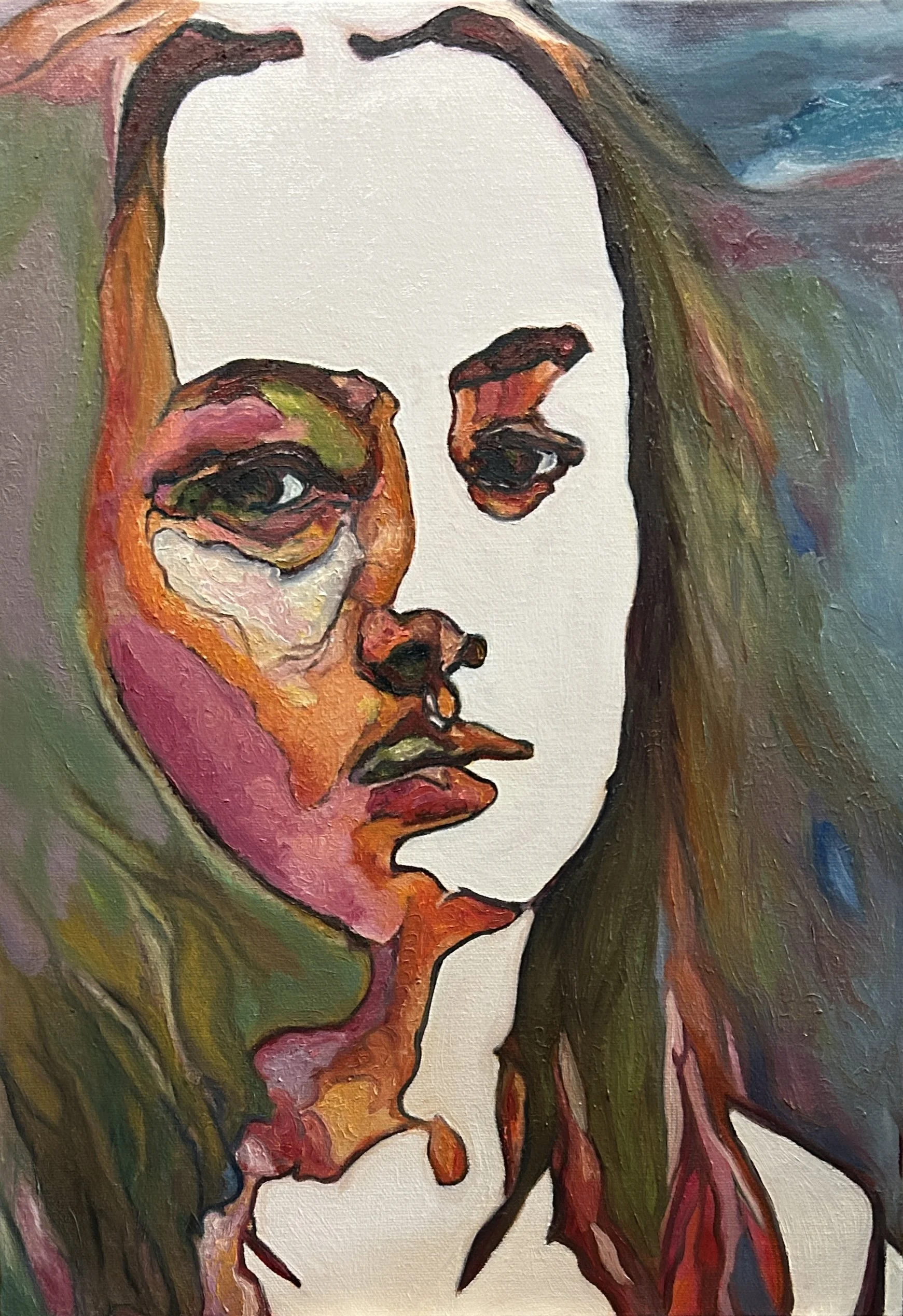 ANNIE CHINERY CAMERON
oil, canvas, 41cm x 29 cm