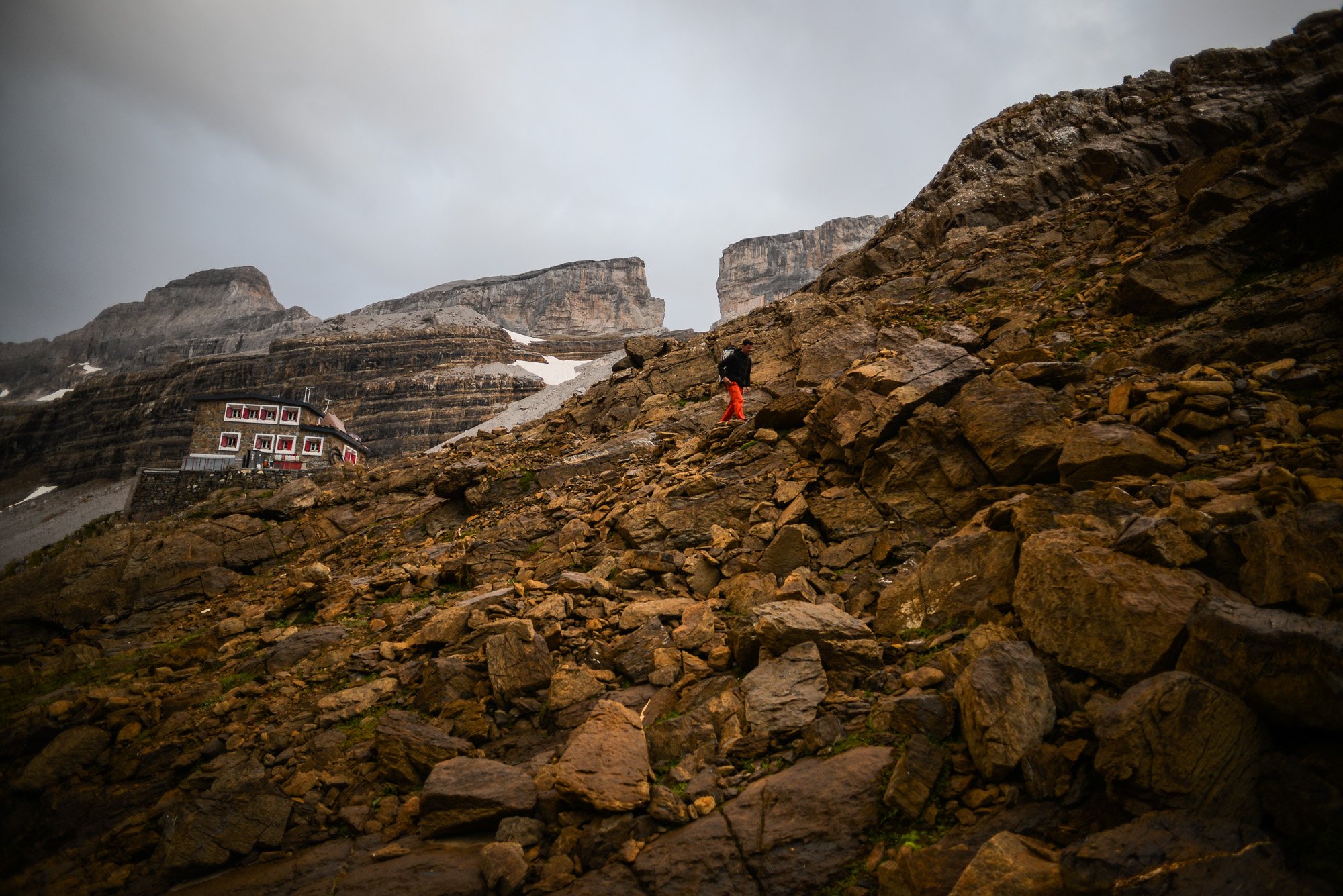 France - Extreme sports - Slackline - walking on la breche de ro