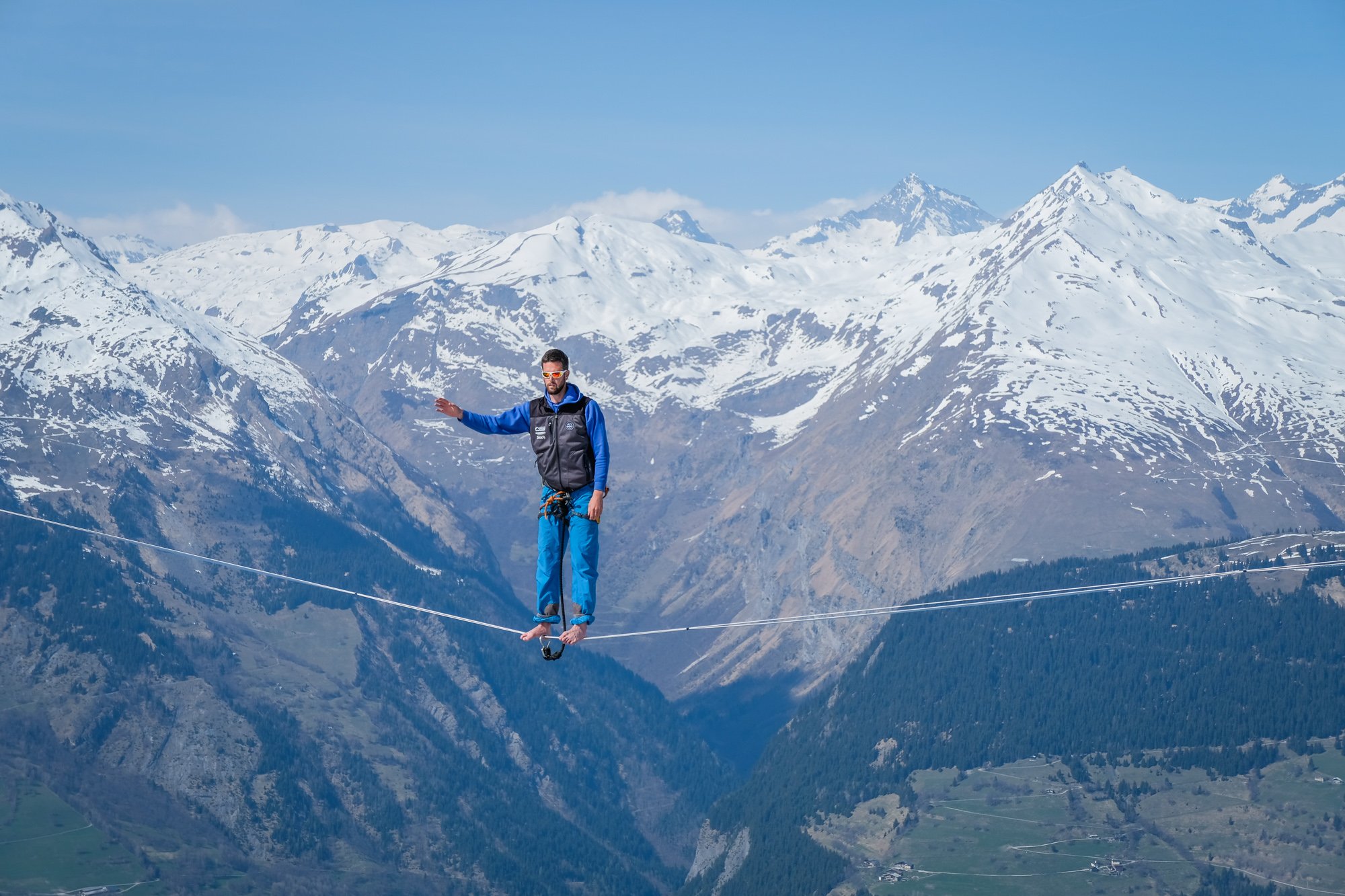 Alps - Extreme sports - Highline - Winter Festislack 2017