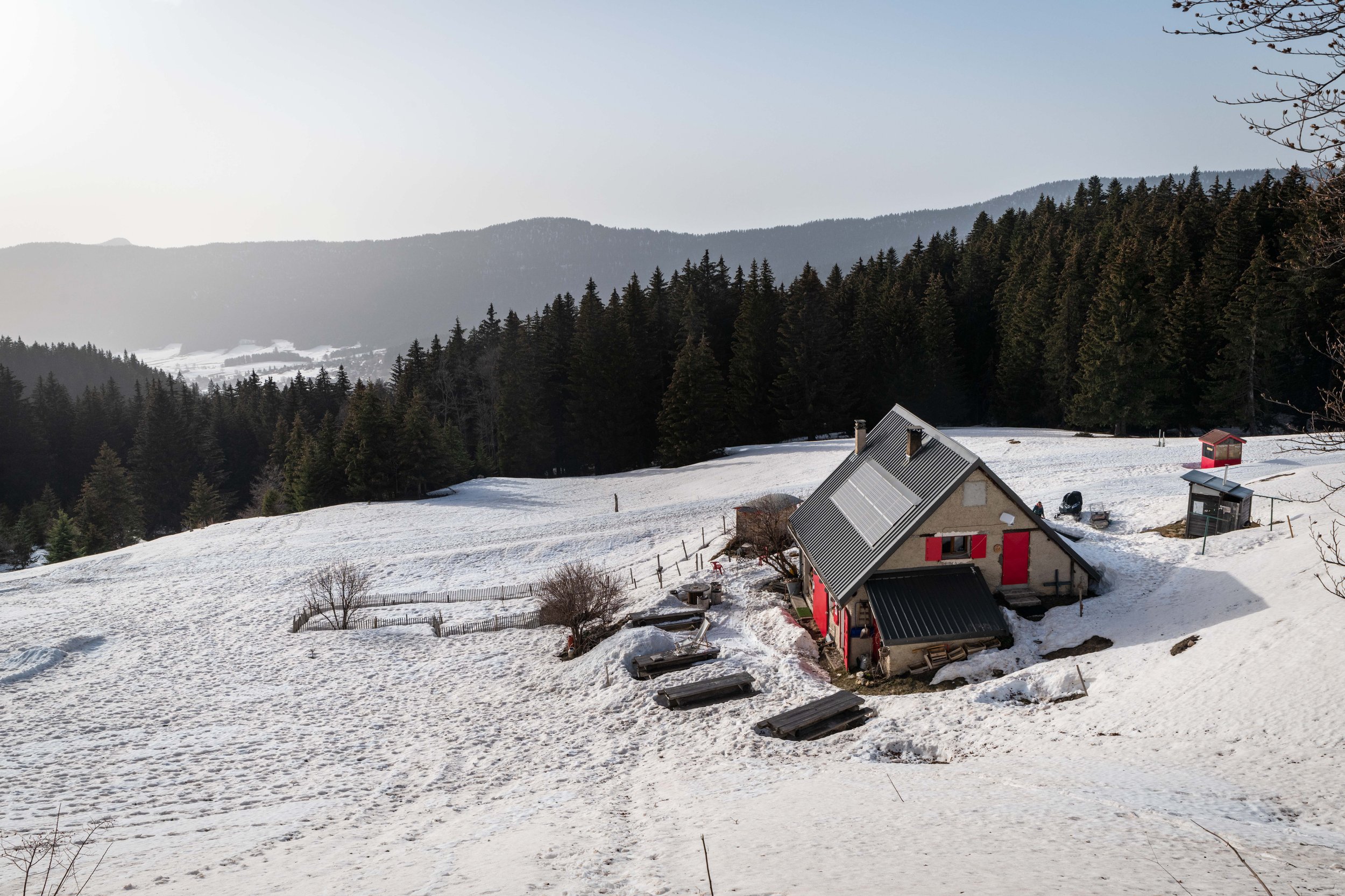 refuge, feneys, autrans, hiver, neige, chalet, vercors, tourisme