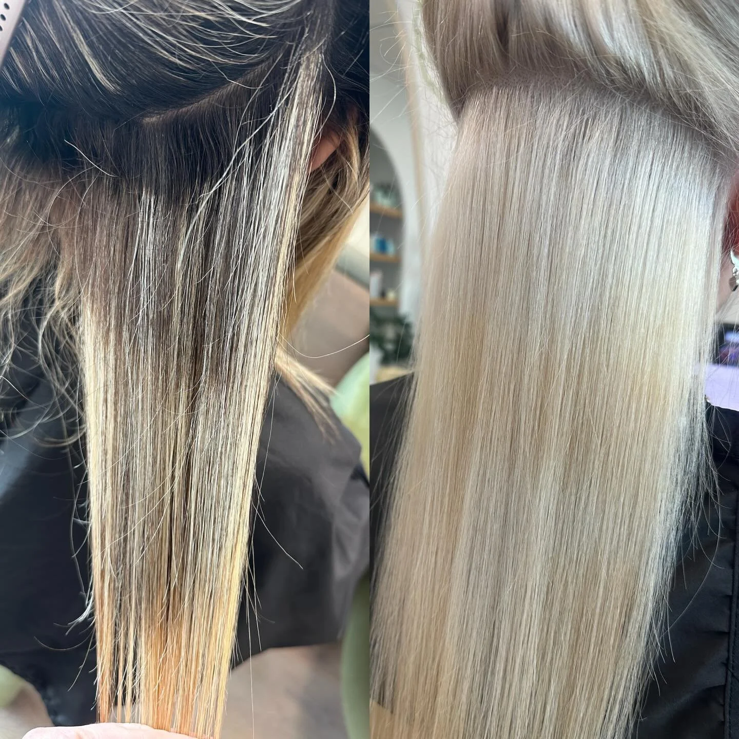 The Journey so far! 

Colour - @elyselouise_salonalias 

This is 13 Months of consistent scalp bleach/colour correction appointments. Integrity and length was our #1 priority while trying to achieve a clean, bright and even blonde. 

Our beautiful cl