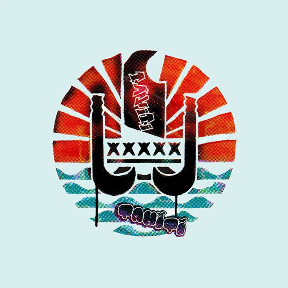 Autocollant petit logo de la Polynésie stylisé || AUF004