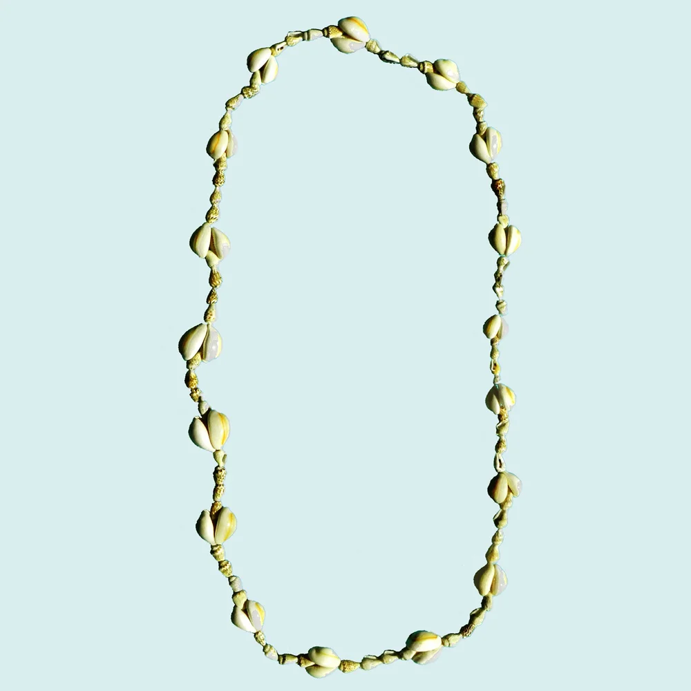 Collier Long Coquillages Style Tahitien / Polynésien - Sautoir Blanc - Occasion