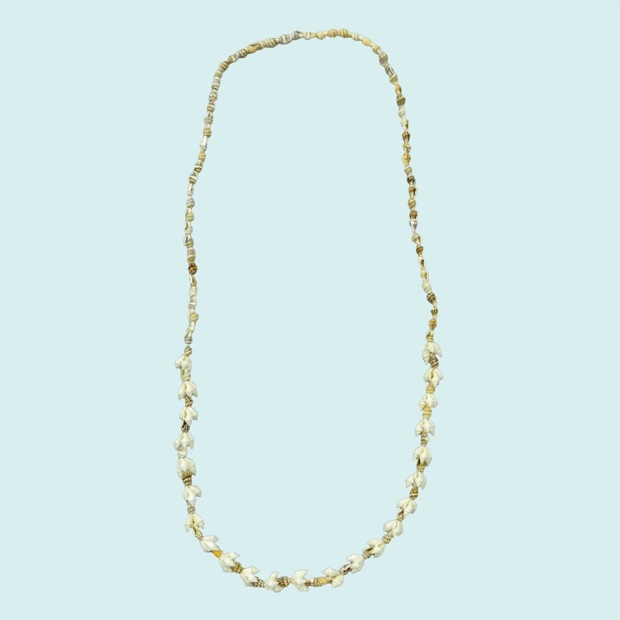 Collier De Coquillages Style Tahitien/polynésien - Longueur 10 Pouces - Blanc Naturel - Occasion