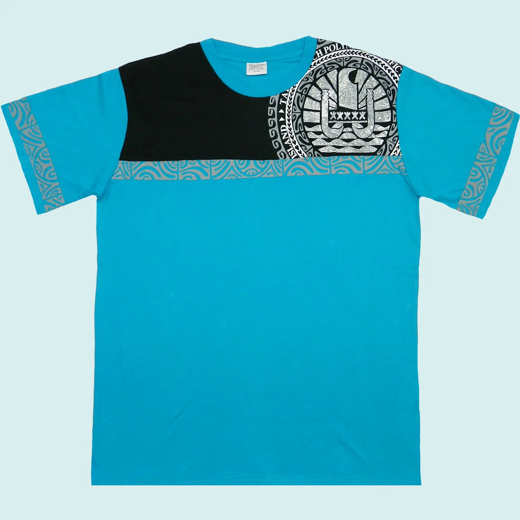 Tee shirt turquoise drapeau || TMC054