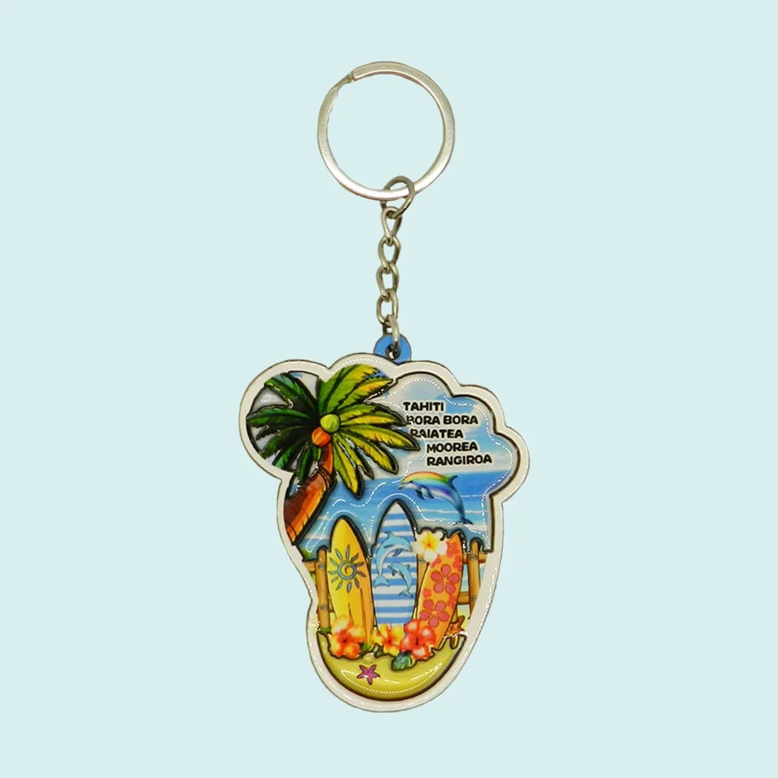 Porte clefs en pvc pied || CUP024