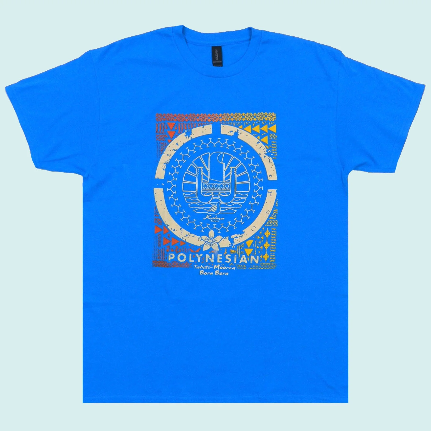Tee shirt turquoise tapa et drapeau || TMC077