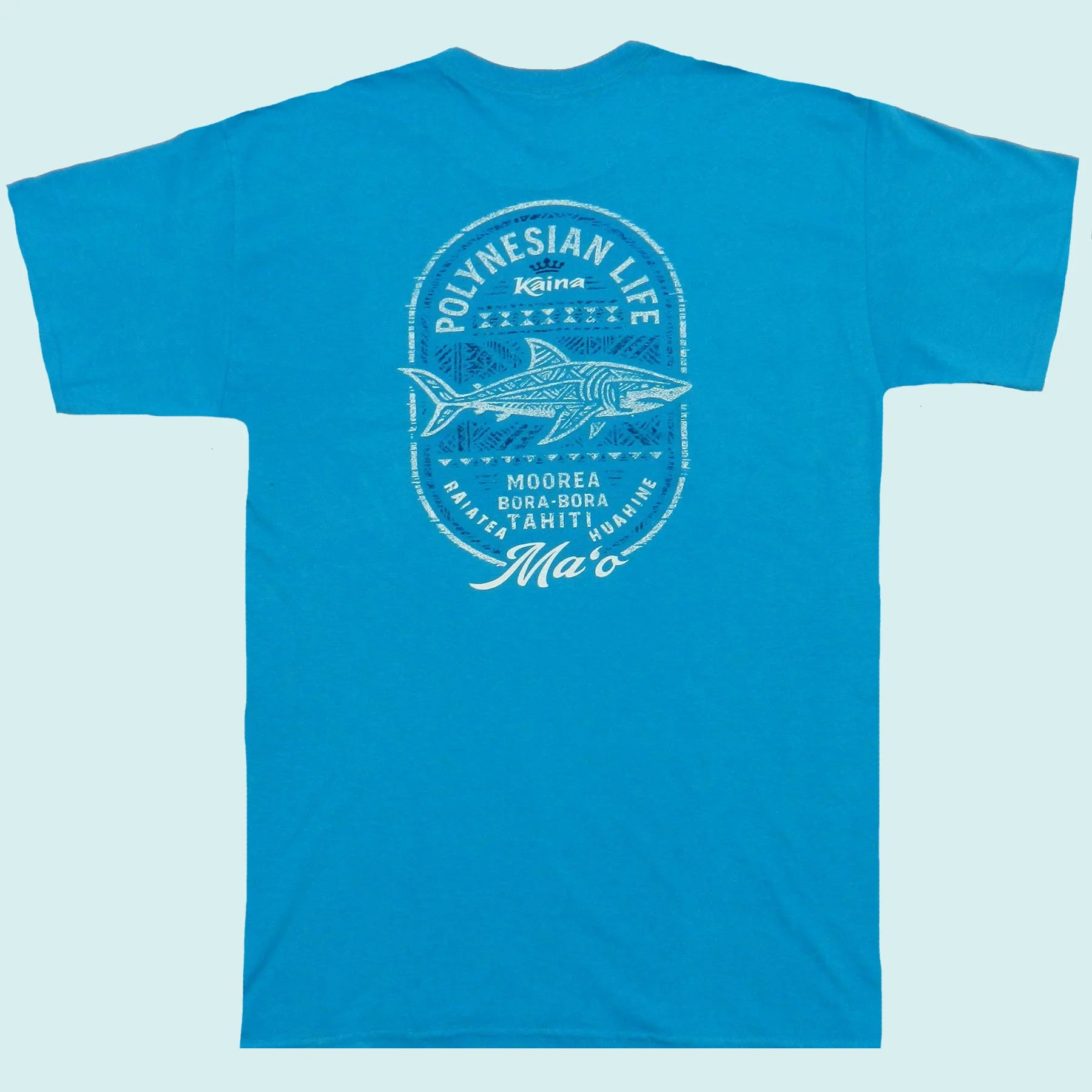 Tee shirt bleu lagon ma'o  || TMC043