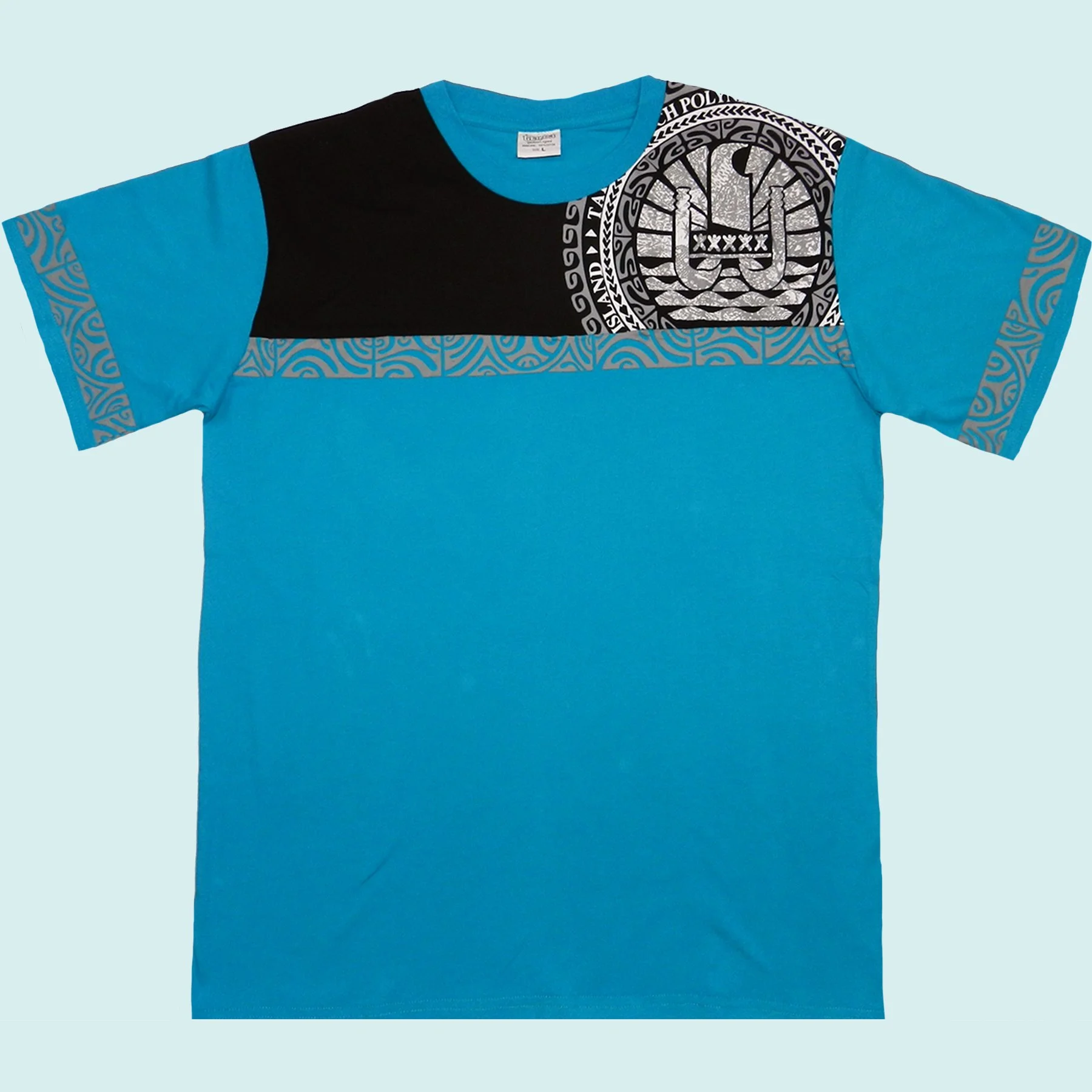 Tee shirt turquoise drapeau || TMC056