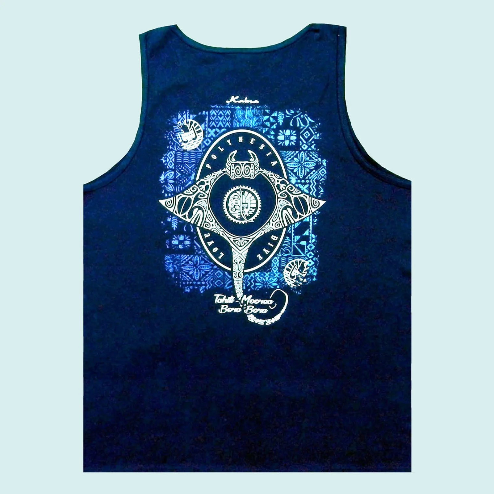 Débardeur marine raie manta bleu || DEB067
