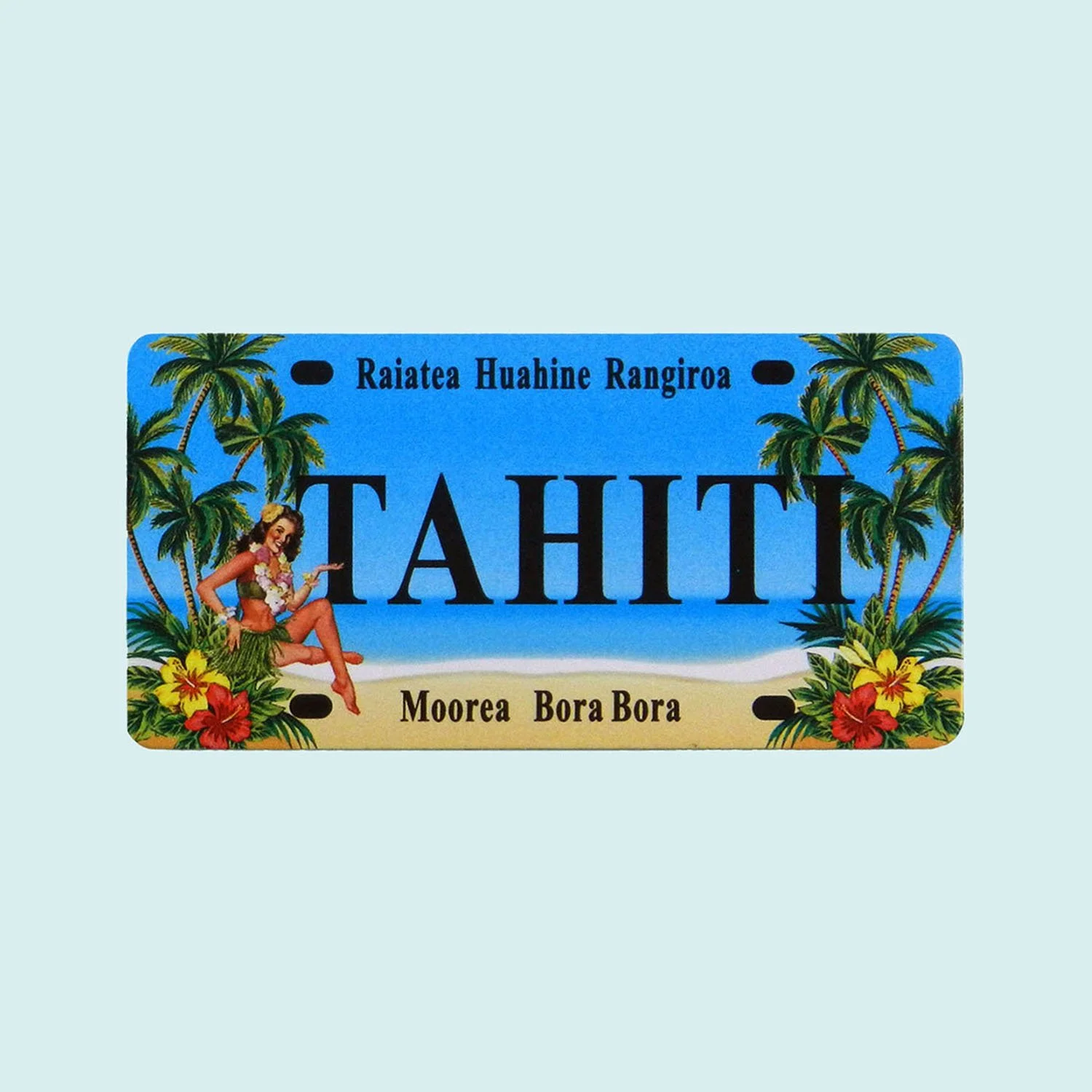 Magnette plaque vahiné et Tahiti || CUM092