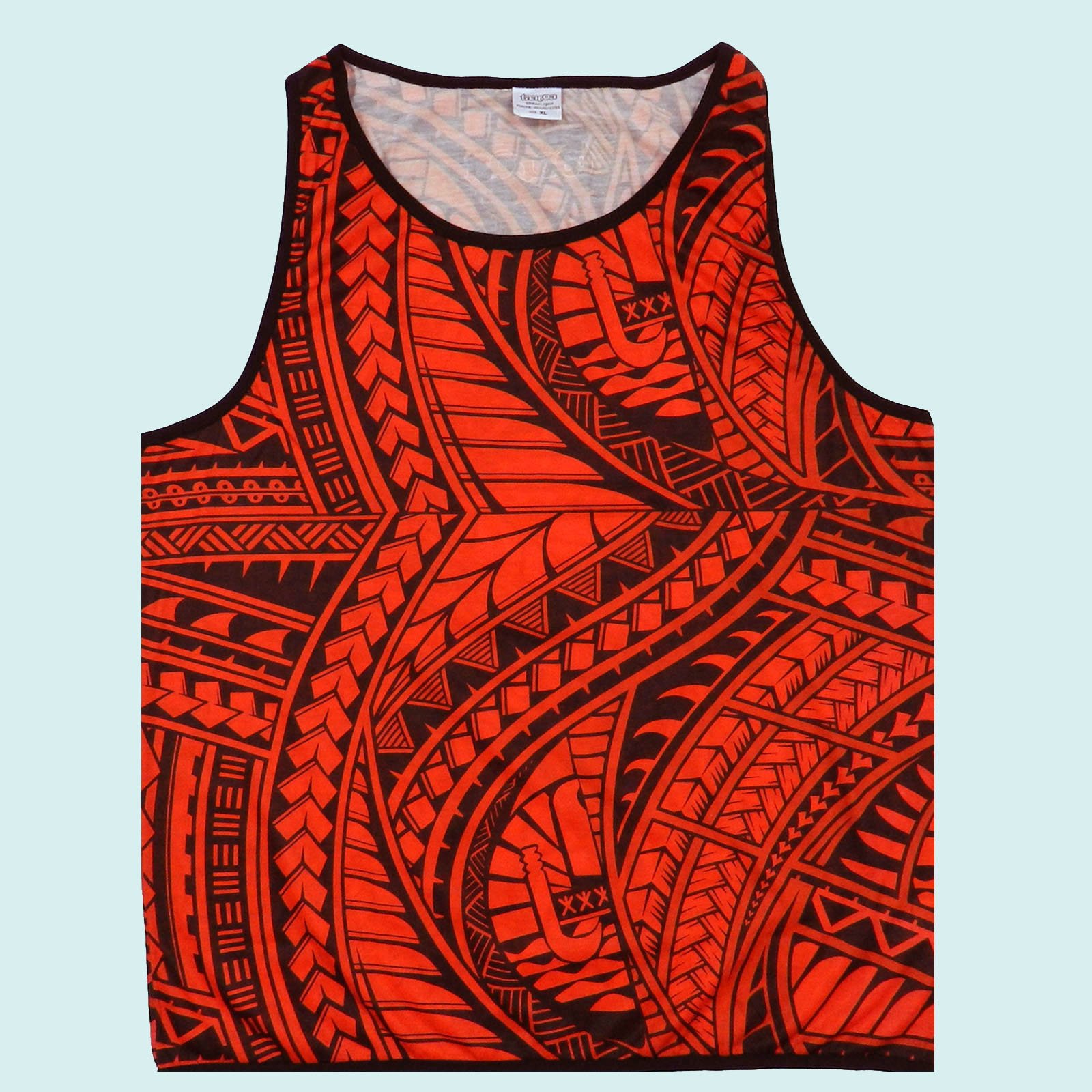Débardeur rouge motif Samoa || DEB058