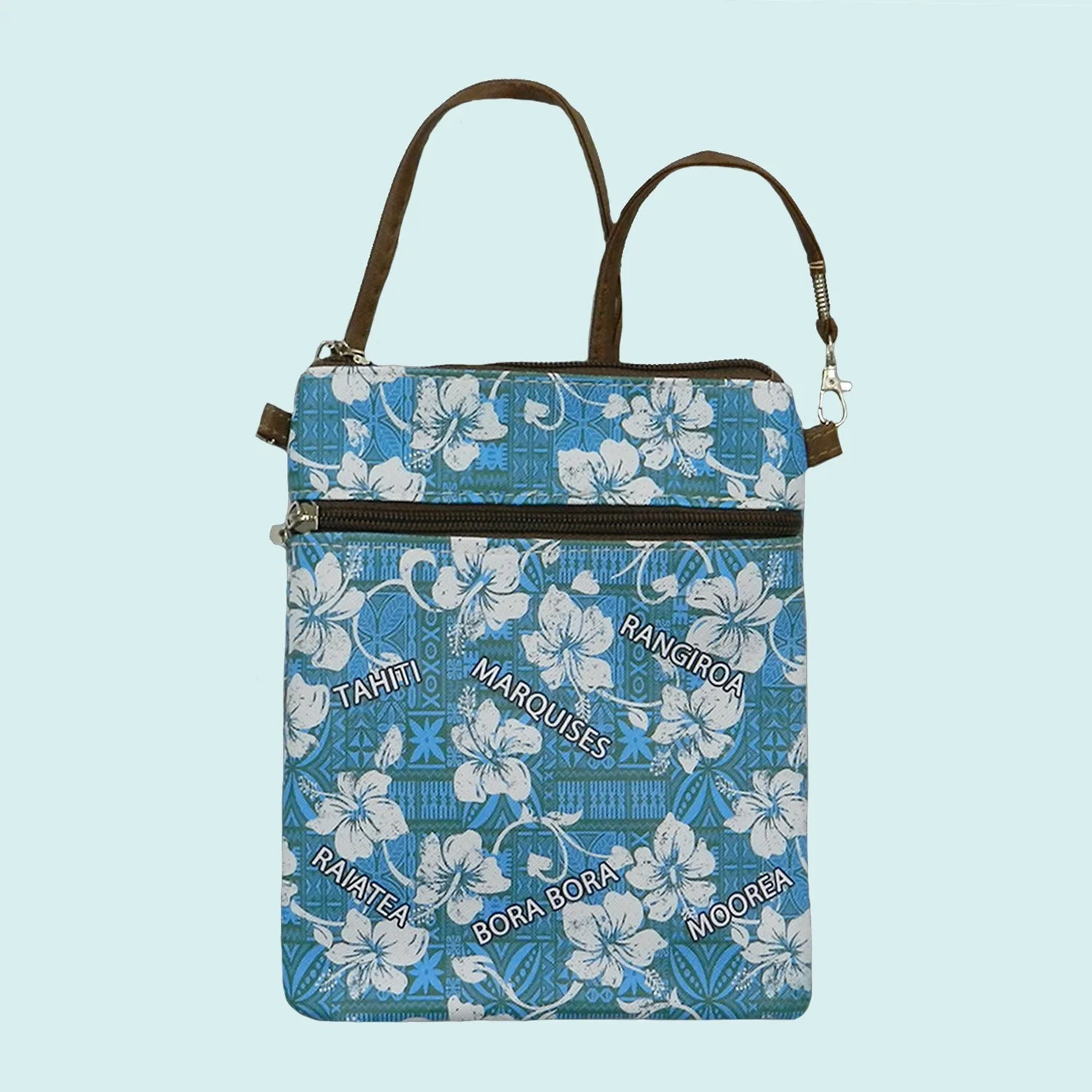Sacoche bleu hibiscus  || POC018
