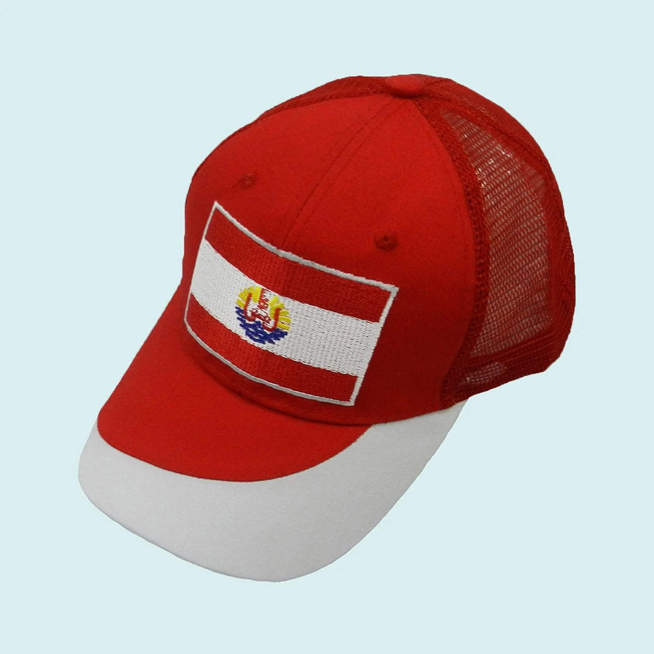 Casquette rouge drapeau du fenua || CAS025