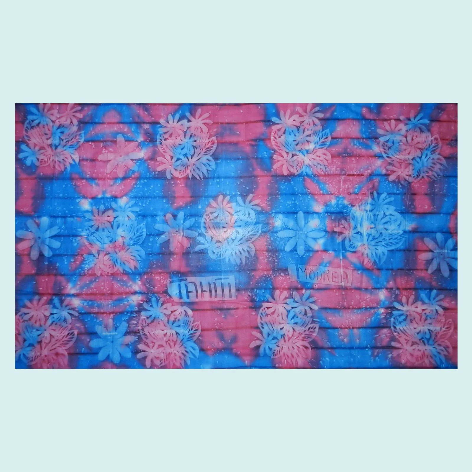 Paréo tiaré Tahiti et feuilles || PVC001