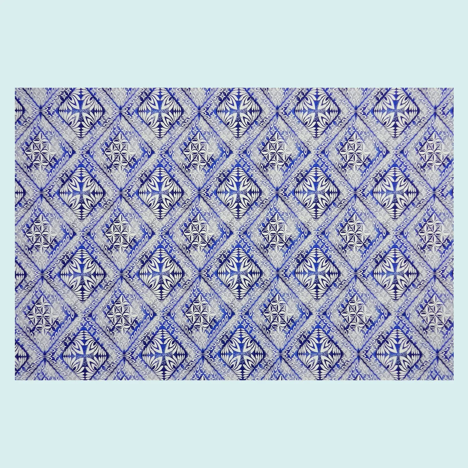 Paréo bleu motif tapa || PAC052