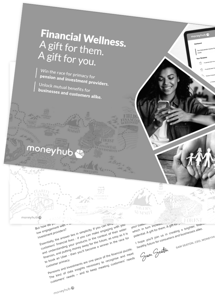 Sample of content marketing assets for Moneyhub by iLab and Nick Pryke.