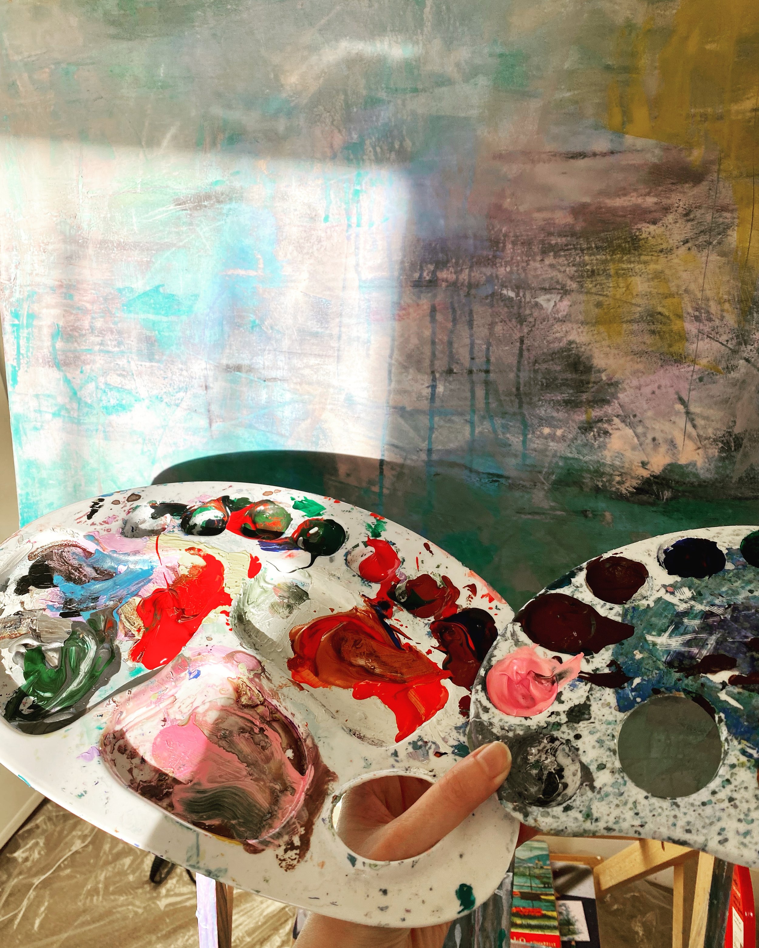 Abstract art colour palette