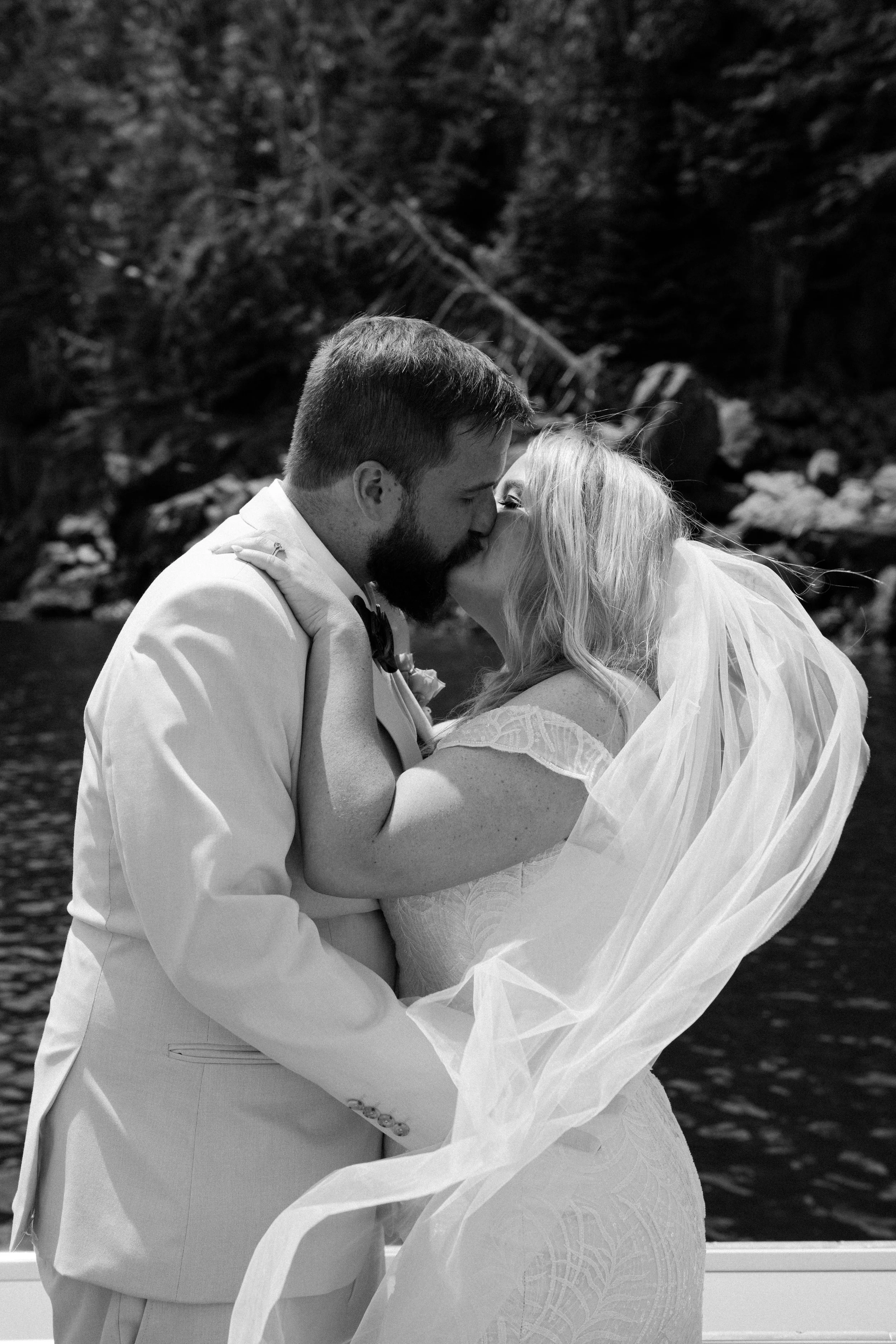 kissing on the boat